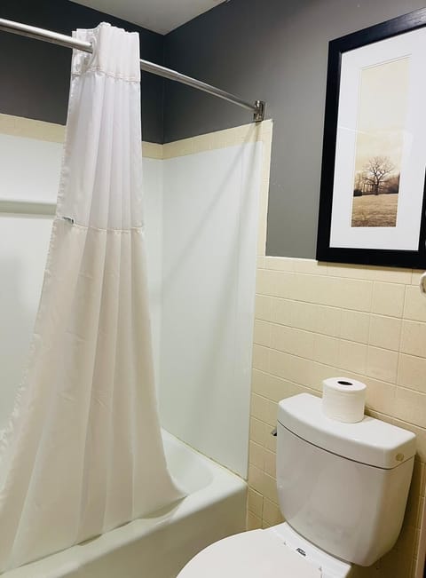 Standard Room, 1 King Bed Non-smoking | Bathroom | Hair dryer, towels