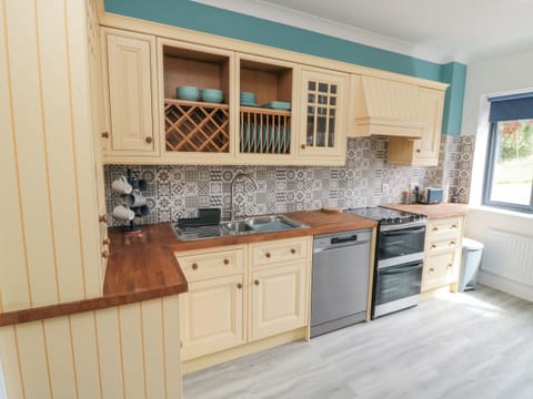 Fridge, dishwasher, electric kettle, toaster