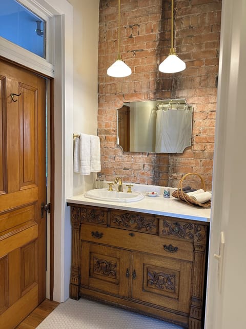 Hair dryer, bathrobes, towels, soap