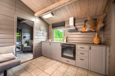 Cabin (3 adults + 2 children) | Private kitchen | Fridge, cleaning supplies