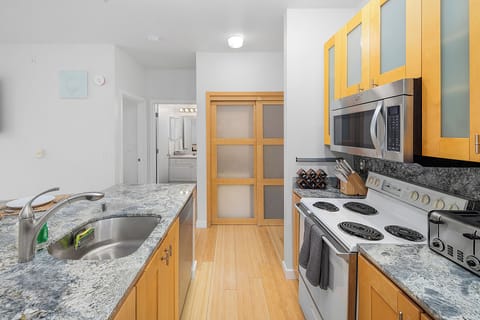 Classic Apartment | Private kitchen | Fridge, microwave, oven, dishwasher