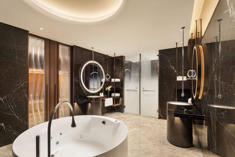 Presidential Suite, 1 King Bed | Bathroom | Separate tub and shower, rainfall showerhead, eco-friendly toiletries