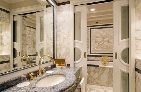 Free toiletries, hair dryer, bidet, towels