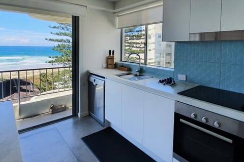 Superior Penthouse | Private kitchen | Microwave, electric kettle, toaster, cleaning supplies