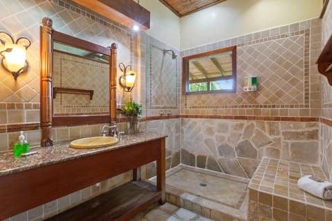 1 Bedroom River View | Bathroom | Shower, free toiletries, towels, shampoo