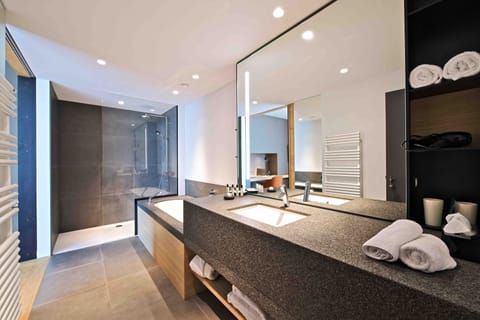 Panoramic Suite | Bathroom | Separate tub and shower, free toiletries, hair dryer, bathrobes