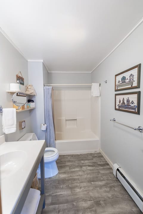 Aspen Room | Bathroom | Shower, free toiletries, hair dryer, towels