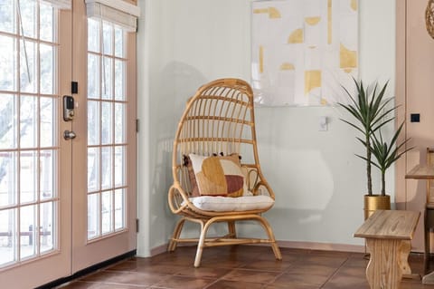 Cozy chair for a comfortable dining experience.