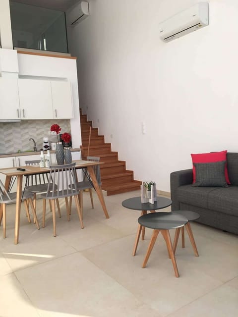 Modern Kitchen with dining table and a comfortable sofa, ideal for spending time together