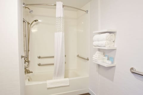 Suite, 1 King Bed, Accessible | Bathroom | Free toiletries, hair dryer, towels, soap