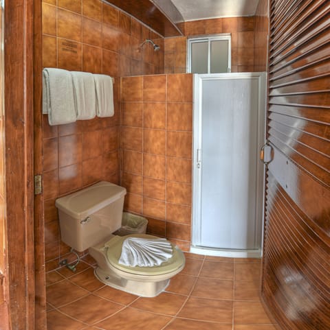 Superior Suite, Ocean View | Bathroom | Shower, hair dryer, towels