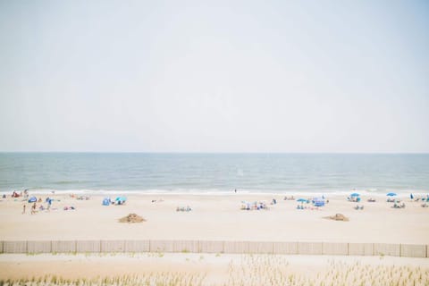 On the beach, beach towels