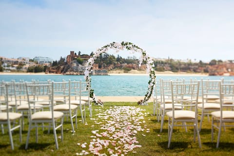 Outdoor wedding area