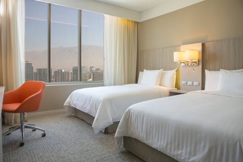 Room, 2 Double Beds, City View | Minibar, in-room safe, desk, soundproofing