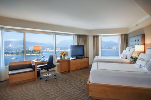 Premier Room, 2 Double Beds, Harbor View | Premium bedding, down comforters, pillowtop beds, in-room safe