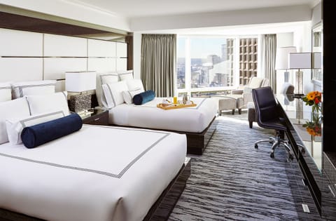 Pacific Club, Deluxe Room, 2 Double Beds, City View | Premium bedding, down comforters, pillowtop beds, in-room safe