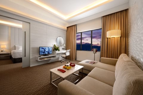 Suite | Living room | 32-inch LCD TV with satellite channels, TV