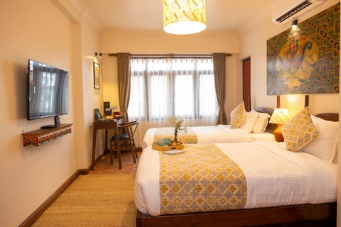 Panoramic Double or Twin Room, 1 Bedroom | Premium bedding, pillowtop beds, individually decorated