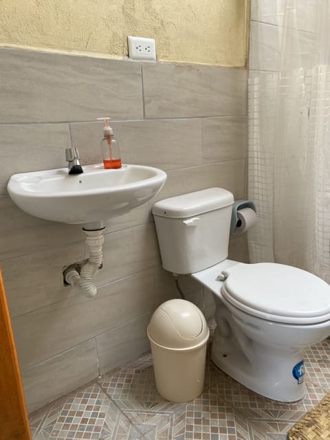 Basic Room, 1 Double Bed, Ensuite, Ground Floor | Bathroom | Shower, towels