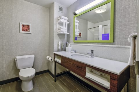 Two Queen Beds, Non-Smoking | Bathroom | Combined shower/tub, free toiletries, hair dryer, towels