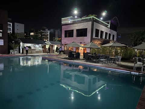 Outdoor banquet area