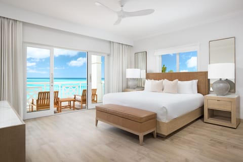 Deluxe Suite, 2 Bedrooms, Oceanfront | Premium bedding, pillowtop beds, free minibar, in-room safe