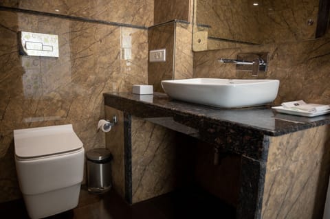Deluxe Room | Bathroom | Shower, rainfall showerhead, free toiletries, hair dryer