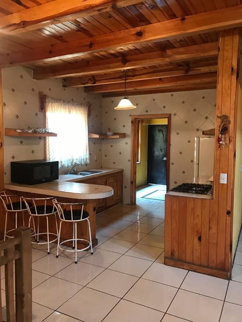 Cabin, 3 Bedrooms, Hot Tub | Private kitchen | Full-size fridge, stovetop