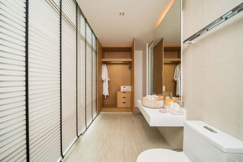 Deluxe Room, City View | Bathroom | Free toiletries, hair dryer, bathrobes, towels