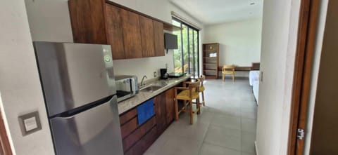 Deluxe Suite, Pool View | Private kitchen | Full-size fridge, microwave, paper towels