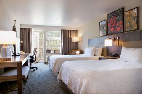 Two Queen Bed River View | In-room safe, desk, iron/ironing board, rollaway beds
