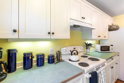 A well-equipped kitchen.