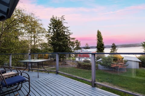 Enjoy ocean views from the deck or dine al fresco.