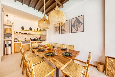 Dining and kitchen area