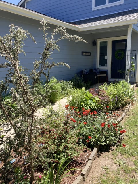 Front porch with garden.