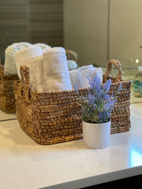 Extra towels and essentials to make you feel at home.