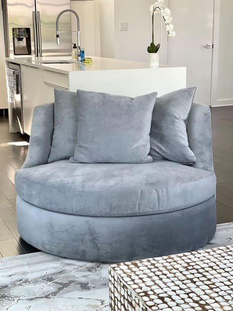 Cozy oversized chair—your new favorite reading nook