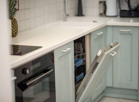 kitchen worktop and dishwasher