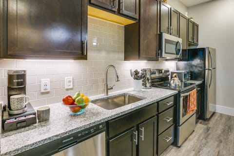 Apartment (1 Bedroom) | Private kitchen | Microwave, oven, stovetop, dishwasher