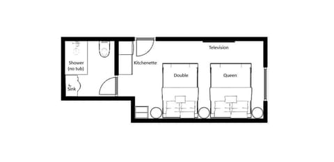 Studio, Multiple Beds, Refrigerator & Microwave | Floor plan