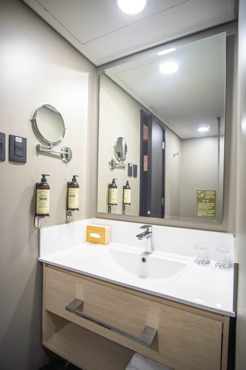 Executive Room, 1 Queen Bed | Bathroom | Combined shower/tub, eco-friendly toiletries, hair dryer, towels