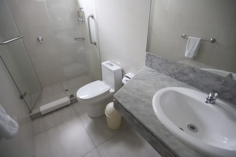 Traditional Room, 1 Queen Bed | Bathroom | Shower, free toiletries, hair dryer, towels