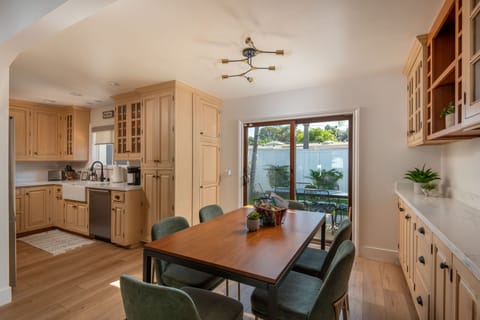 Dining Space with Slider Door to back yard and outdoor dining