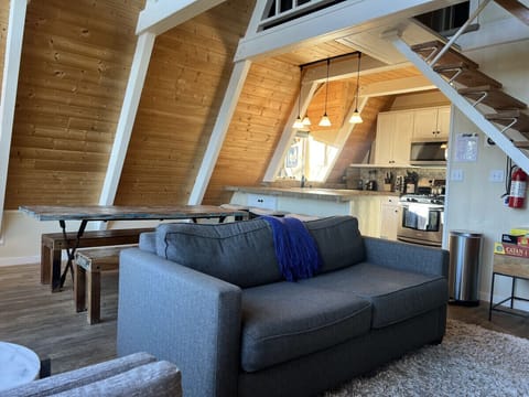 Open Concept Living / Dining Room / Kitchen with Vaulted Ceilings and views of Lake Tahoe.