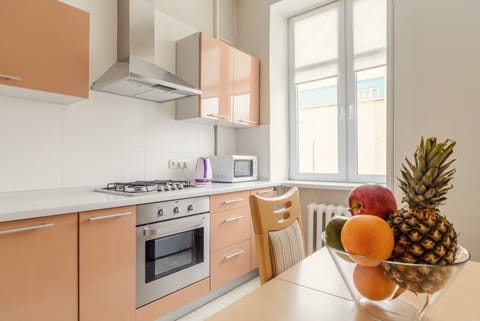 Apartment | Private kitchen | Fridge, electric kettle, dining tables