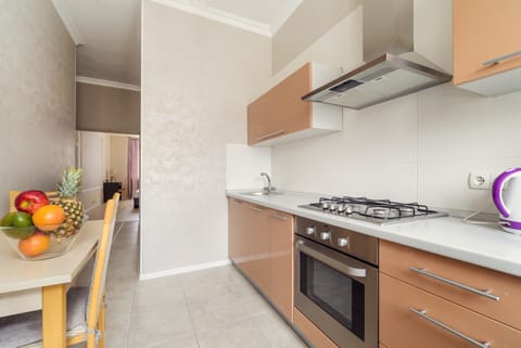 Apartment | Private kitchen | Fridge, electric kettle, dining tables