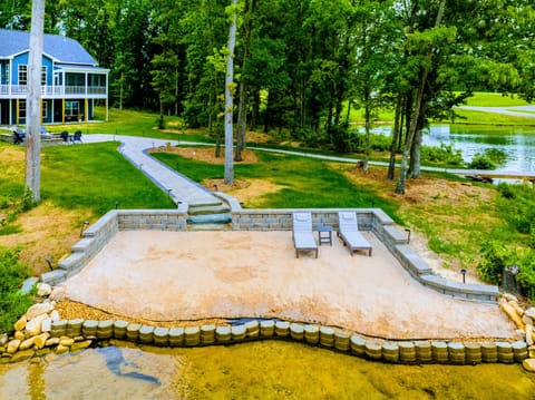 Private Beach! You will love the 250 feet of Lake Anna shoreline with a gently sloped naturally sandy bottom, and warm freshwater.