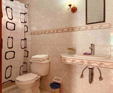 Family Triple Room | Bathroom | Shower, rainfall showerhead, hair dryer, towels