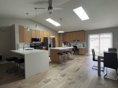 Kitchen, dinning and computer area