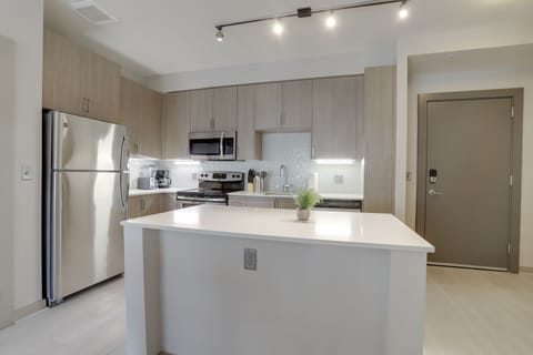 Deluxe Apartment | Private kitchen | Fridge, microwave, oven, dishwasher